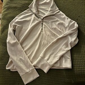 Athleta Cream Quarter-Zip pullover